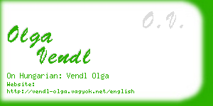 olga vendl business card